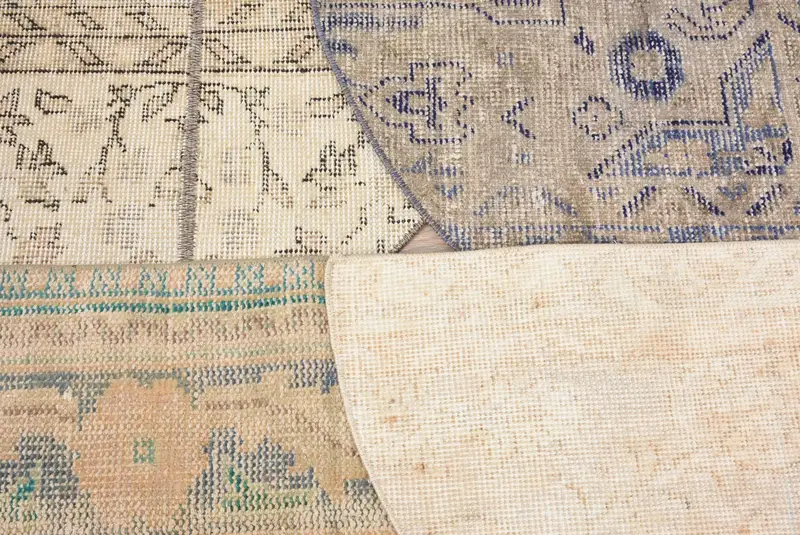 El yapımı yarım yuvarlak Kilim paspas, yarım daire biçimli vintage halı, çevre dostu giriş yolu dekor, Türk banyo paspası, küçük alan vurgu parçası - 3