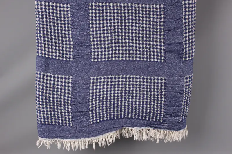 Bedcover, Turkish Blanket, Navy Throw, Waffle Throw, 79x83 Inches Shower Curtain, Picnic Blanket, Gift Blanket, Bedding Blanket, - 9