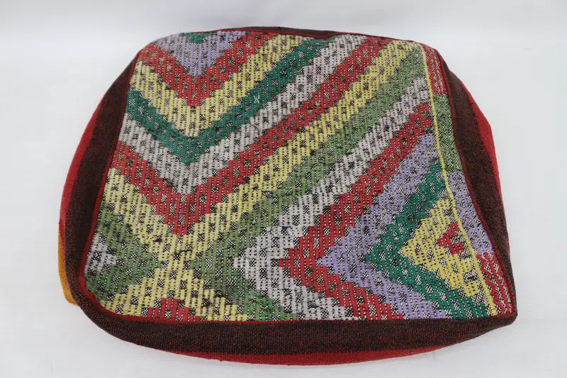 Kilim Pouf, zemin pufu, 24x24x6, zemin yastık örtüsü, işlemeli Kilim Pouf, bahçe pouf yastık kapağı, ev dekoru pufları SP606015 86 - 6