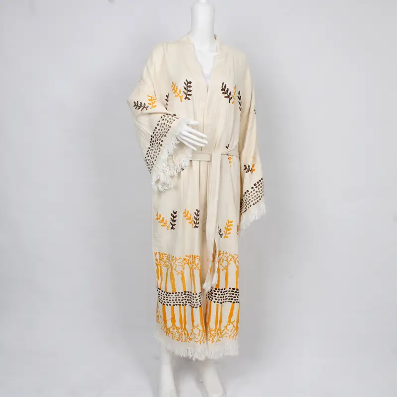 Kişiye Özel Müslin Kimono, Lüks Plaj Elbisesi, Çiçek Desenli Bornoz, Düğün Hediyesi Bornoz