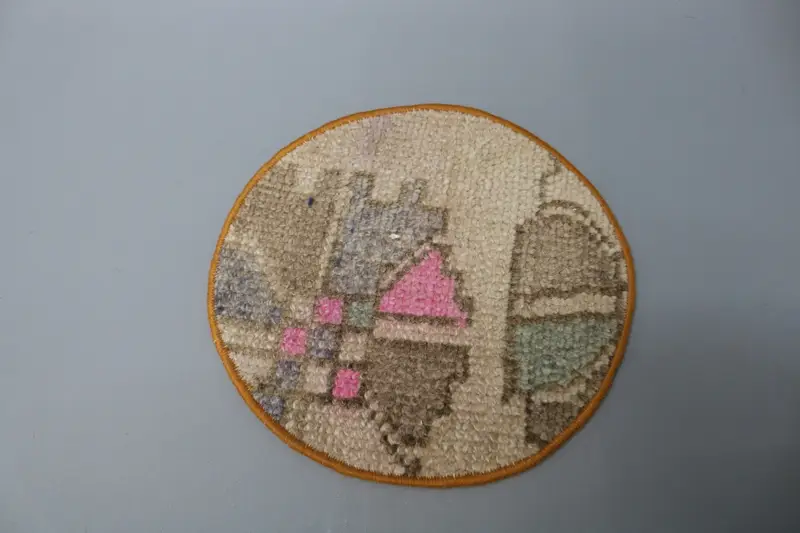 Rug Supla, Kilim Supla, onun için hediye, mavi ped, halı placemat, rustik supla, geleneksel coaster, dokuma supla, el yapımı alt plaka, - 6