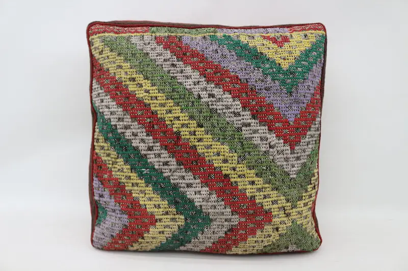 Kilim Pouf, zemin pufu, 24x24x6, zemin yastık örtüsü, işlemeli Kilim Pouf, bahçe pouf yastık kapağı, ev dekoru pufları SP606015 86 - 2