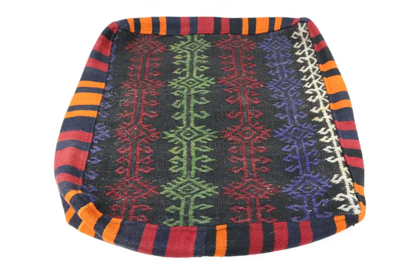 Kilim Pouf, zemin pufu, 24x24x6, zemin yastık örtüsü, desenli Kilim Pouf, bahçe pouf yastık kapağı, ev dekor pufları sp606015 77 - 6