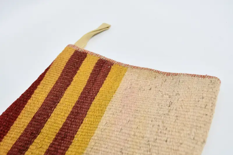 Kilim çorabı, el yapımı çorap, Noel çorap, çizgili çorap, bej çorap, monogramlı çorap, anadolu çorap, 1527 - 5
