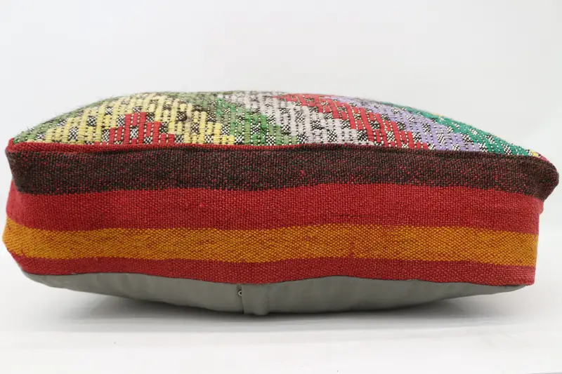 Kilim Pouf, zemin pufu, 24x24x6, zemin yastık örtüsü, işlemeli Kilim Pouf, bahçe pouf yastık kapağı, ev dekoru pufları SP606015 86 - 5