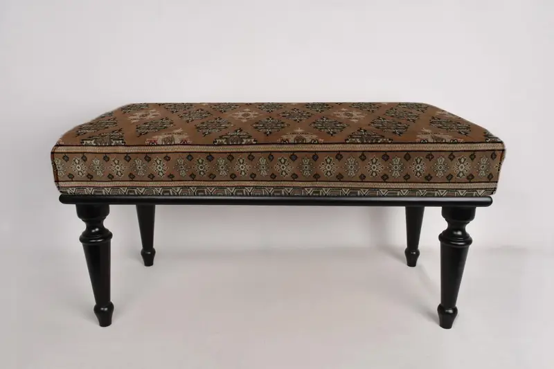 Etnik desen tezgahı, yatak odası tezgahı, osmanlı tezgah, döşemeli tezgah, Türk halı tezgahı, Kilim tezgahı, ev dekor tezgahı, el yapımı tezgah - 2