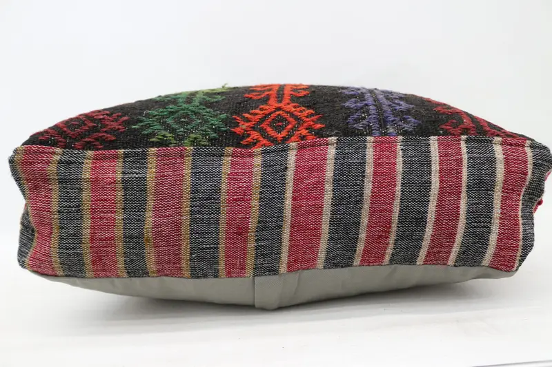 Kilim Pouf, zemin pufu, 24x24x6, zemin yastık örtüsü, desenli Kilim Pouf, bahçe pouf yastık kapağı, ev dekor pufları sp606015 118 - 5