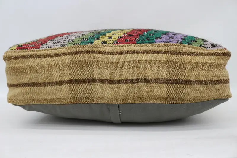 Kilim Pouf, zemin pufu, 24x24x6, zemin yastık örtüsü, işlemeli Kilim Poufs, bahçe pouf yastık kapağı, ev dekoru pufları SP606015 73 - 5