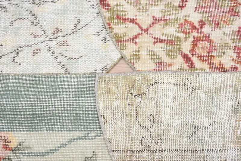 Vintage el yapımı Kilim paspas, yarım daire biçimli yarım yuvarlak halı, çevre dostu giriş yolu, boho banyo halı, Türk küçük uzay zemin aksanı - 3