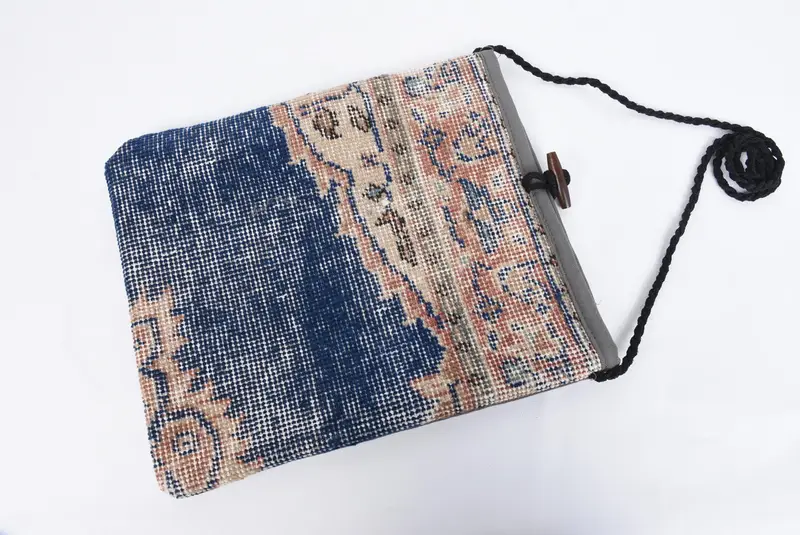 Shoulder Kilim Bag, Anatolian Bag, Traditional Kilim Bag, Carpet Bag, Bags For Women, 12x14 Inches, Weekender Bag, Handmade Vintage Bag, - 4