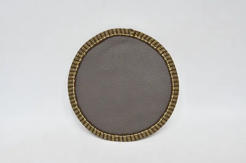 Yuvarlak coaster, çay pedi, içecek coaster, bej ped, çizgili ped, dokuma coaster, Türk halı pedi, toptan ped, kabile pedi, - 6