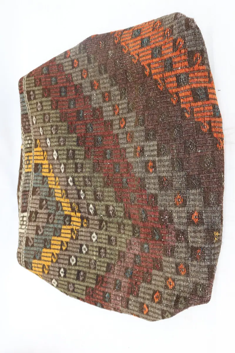 Kilim pouf, zemin pufu, 24x24x6, armut koltuk, işlemeli pouf, armut pouf, zemin yastık örtüsü, bahçe pouf yastık kapağı, ev dekoru pufları sp606015 161 - 6
