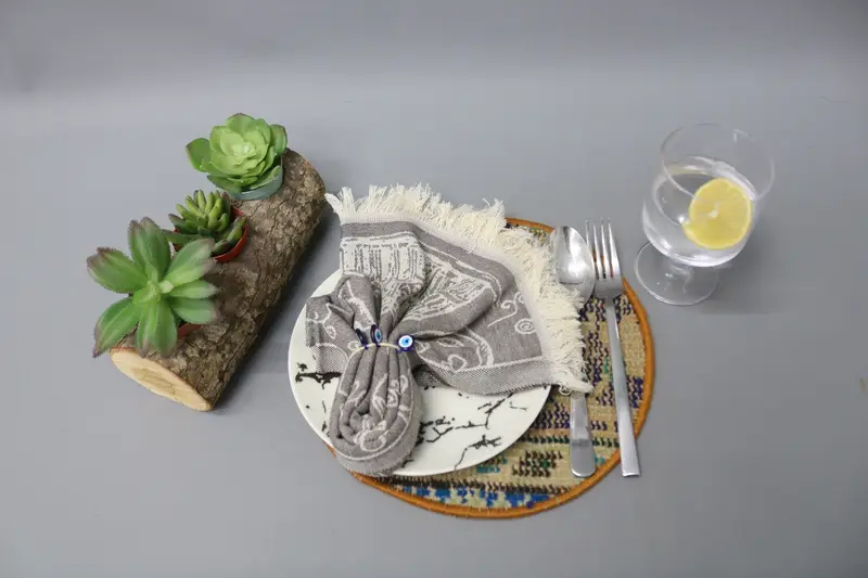 Masa, kahve fincanı ped, halı supla, mavi supla, halı supla, kaymaz supla, halı supla, şık halı dekor pedi, doğal supla, - 4