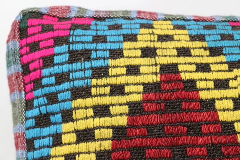 Kilim Pouf, zemin pufu, 24x24x6, zemin yastık kapağı, işlemeli bahçe pouf yastık kapağı, ev dekoru pufları sp606015 93 - 3