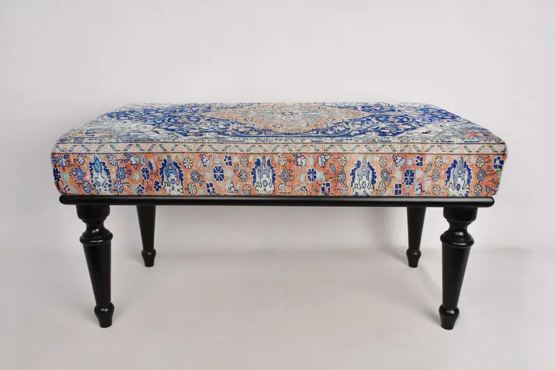 Oushak tezgahı, mavi tezgah, piyano tezgahı, osmanlı tezgah, döşemeli tezgah, Türk halı tezgahı, Kilim tezgahı, ev dekor tezgahı, el yapımı tezgah - 2