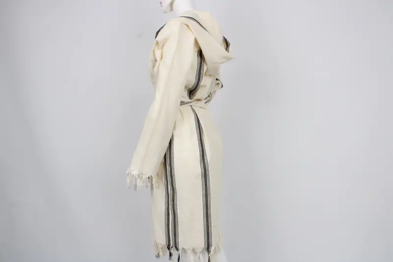 Personalized Bathrobe, Turkish Bath Robe, Organic Housecoat, Unisex Bathrobe, Diamond Design Robe, Morning Gown, Chic Beach Cloths, - 2