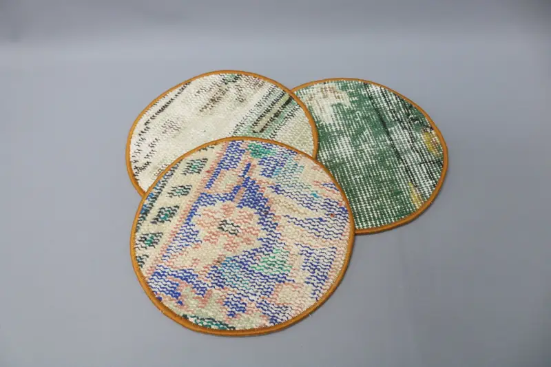 Masa, kahve fincanı ped, halı supla, mavi supla, halı supla, kaymaz supla, halı supla, şık halı dekor pedi, doğal supla, - 2