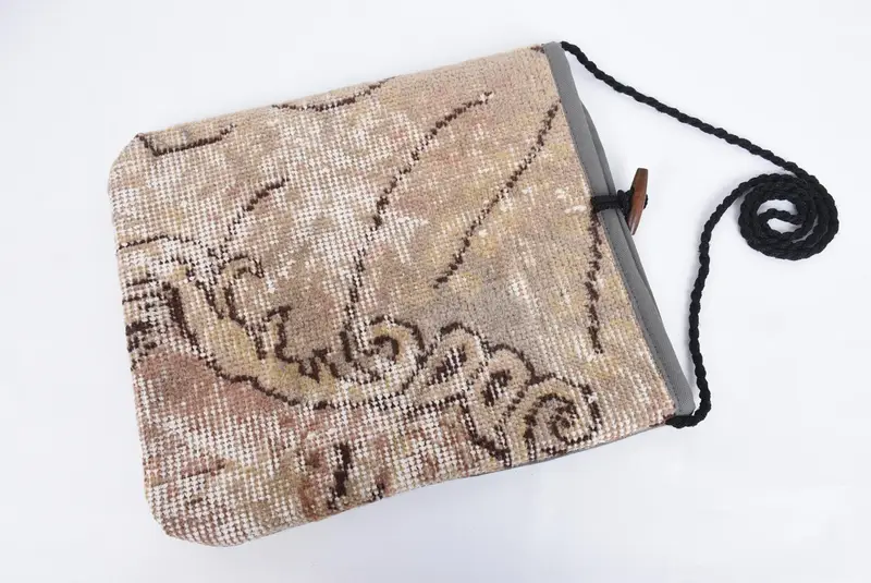 Vintage Kilim Bag, Kilim Bag, Decorative Bag, Bags and Purses, Crossbody Bag, 12x14 Inches, Woman Kilim Bag, Handmade Kilim Bag, Turkish Bag - 8
