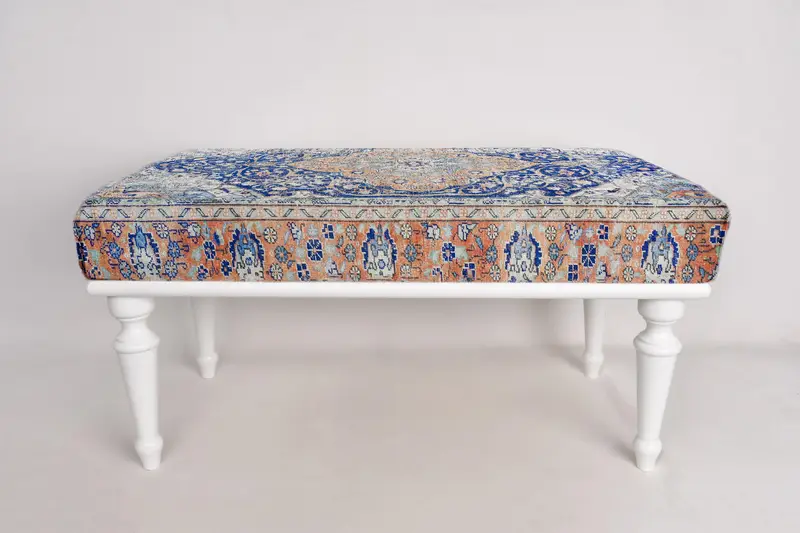 Oushak tezgahı, mavi tezgah, piyano tezgahı, osmanlı tezgah, döşemeli tezgah, Türk halı tezgahı, Kilim tezgahı, ev dekor tezgahı, el yapımı tezgah - 3