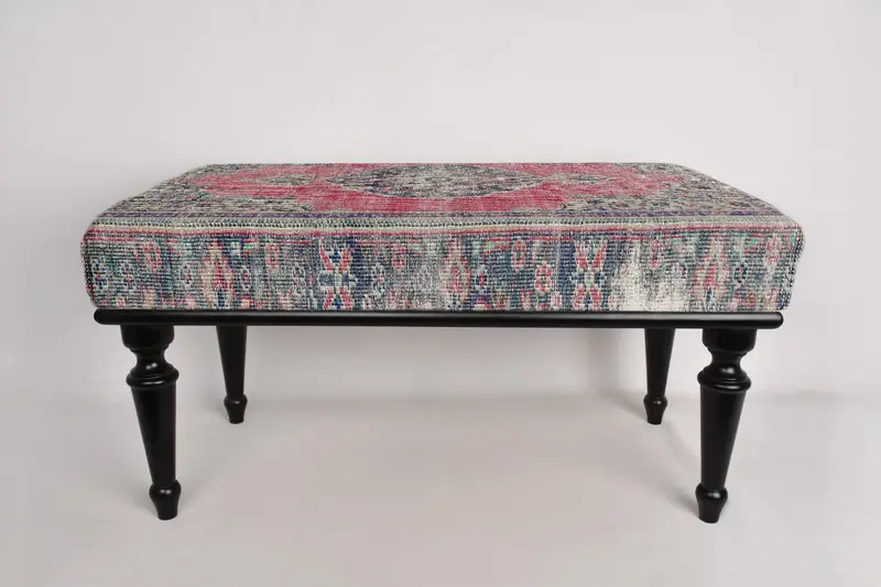 Osmanlı tezgah, döşemeli tezgah oturma tezgahı, yatak odası tezgahı, Türk halı tezgahı, Kilim tezgahı, ev dekor tezgahı, el yapımı tezgah - 7