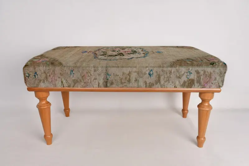 Osmanlı tezgahı, döşemeli tezgah, Türk halı tezgahı, Kilim tezgahı, ev dekorasyonu tezgahı, el yapımı tezgah, koridor tezgahı, ahşap iş tezgahı - 4