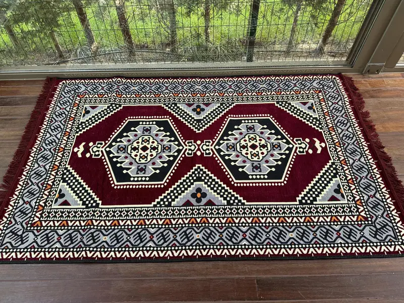 U şeklindeki zemin yastık seti, Türk zemin kanepe seti, etnik ev dekor oturma alanı, el yapımı kanepe, kabile tasarım kanepesi, oryantal boho salonu seti, - 10
