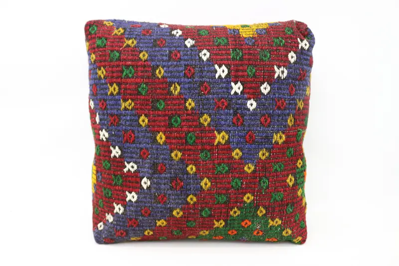 Kilim pouf, zemin pufu, 24x24x6, armut koltuk, işlemeli pouf, armut pouf, zemin yastık örtüsü, bahçe pouf yastık kapağı, ev dekoru pufları sp606015 165 - 2
