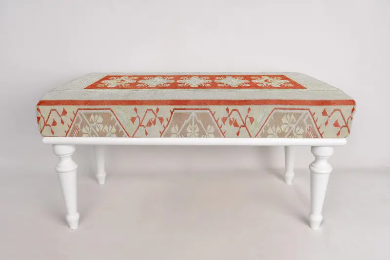 Turuncu tezgah, Aztek desen tezgahı, Osmanlı tezgah, döşemeli tezgah, Türk halı tezgahı, Kilim tezgahı, ev dekor tezgahı, el yapımı tezgah - 3