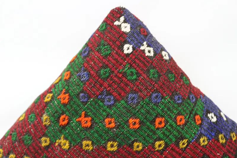 Kilim Pouf, zemin pufu, 24x24x6, zemin yastık örtüsü, bahçe pouf yastık kapağı, işlemeli Kilim Pouf, ev dekoru pufları SP606015 136 - 4