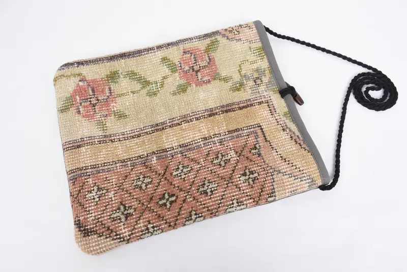 Vintage Kilim Bag, Kilim Bag, Decorative Bag, Bags and Purses, Crossbody Bag, 12x14 Inches, Woman Kilim Bag, Handmade Kilim Bag, Turkish Bag - 3
