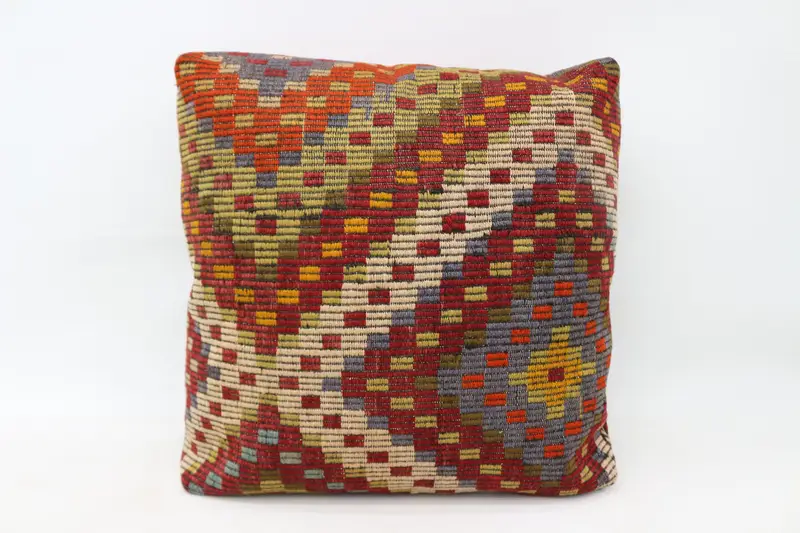 Kilim pouf, zemin pufu, 24x24x6, armut koltuğu, armut pouf, işlemeli zemin yastığı kapağı, bahçe pouf yastık kapağı, ev dekoru puflar sp606015 144 - 2