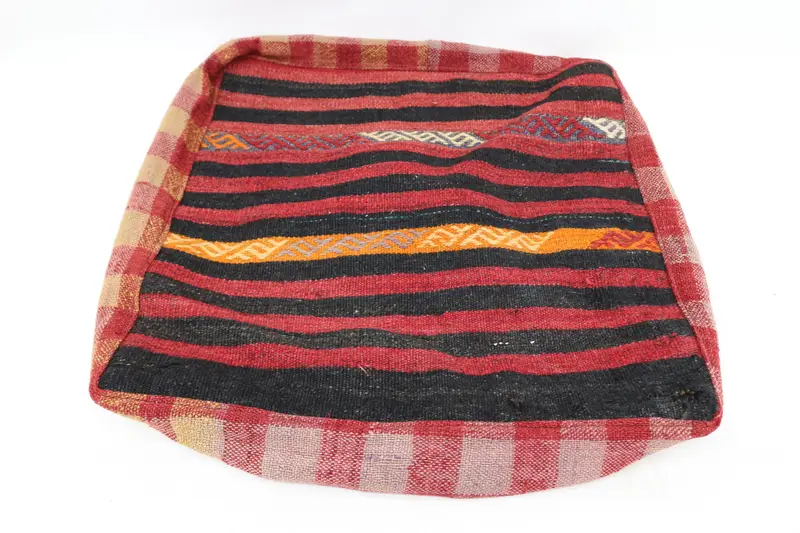 Kilim Pouf, zemin pufu, 24x24x6, zemin yastık örtüsü, çizgili Kilim Pouf, bahçe pouf yastık kapağı, ev dekor pufları sp606015 74 - 6