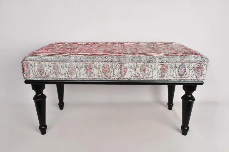 Koridor tezgahı, pencere tezgahı koltuk, Osmanlı tezgahı, döşemeli tezgah, Türk halı tezgahı, Kilim tezgahı, ev dekor tezgahı, el yapımı tezgah - 2