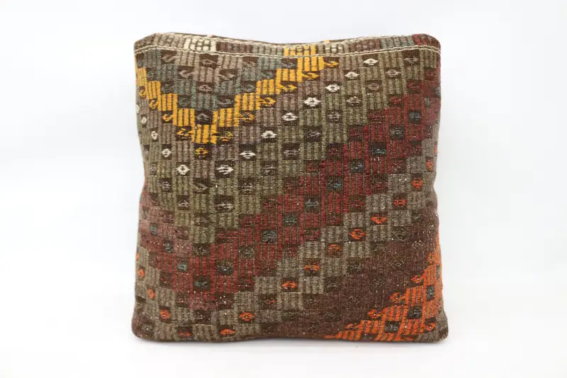 Kilim pouf, zemin pufu, 24x24x6, armut koltuk, işlemeli pouf, armut pouf, zemin yastık örtüsü, bahçe pouf yastık kapağı, ev dekoru pufları sp606015 161 - 2