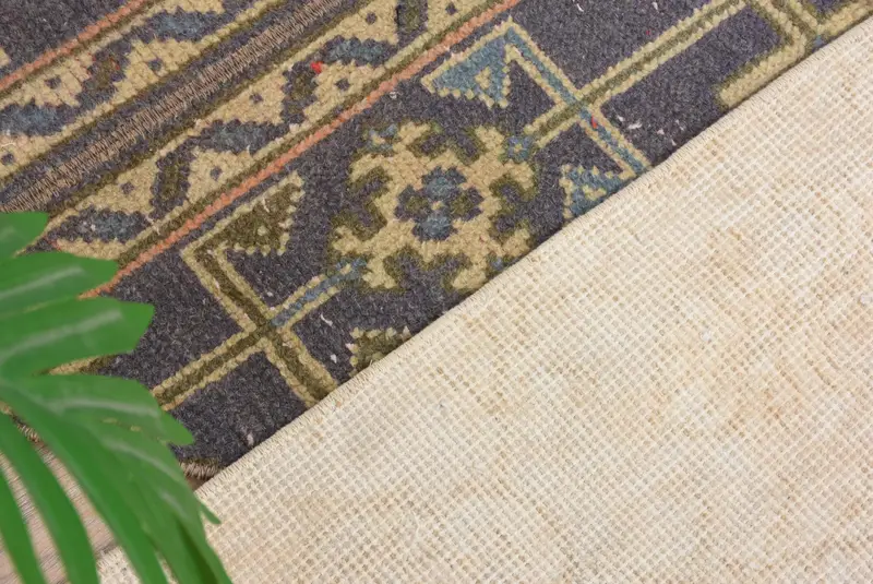 Yarım dairesel el yapımı Kilim paspas, vintage yarım yuvarlak halı, çevre dostu Türk giriş yolu, boho banyo halı, küçük uzay dekor aksanı - 4