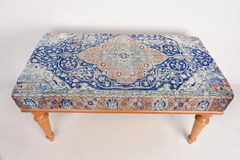 Oushak tezgahı, mavi tezgah, piyano tezgahı, osmanlı tezgah, döşemeli tezgah, Türk halı tezgahı, Kilim tezgahı, ev dekor tezgahı, el yapımı tezgah - 1