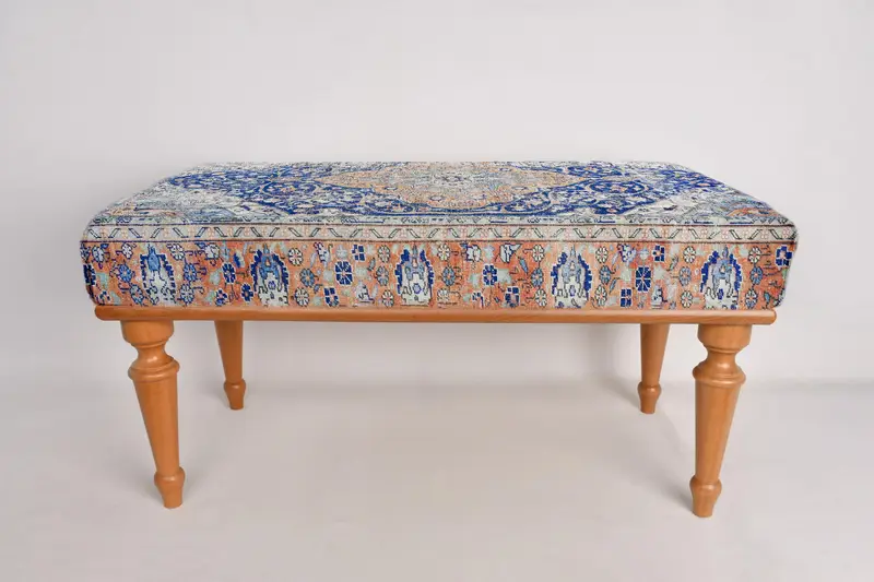 Oushak tezgahı, mavi tezgah, piyano tezgahı, osmanlı tezgah, döşemeli tezgah, Türk halı tezgahı, Kilim tezgahı, ev dekor tezgahı, el yapımı tezgah - 4