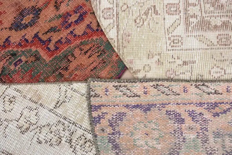 El yapımı Kilim paspas, yarım daire biçimli yarım yuvarlak halı, çevre dostu giriş yolu dekor, Türk boho banyo mat, küçük uzay zemin aksan halı - 2