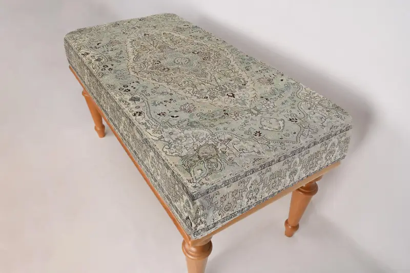 Kahve tezgahı, ahşap iş tezgahı, Osmanlı tezgahı, döşemeli tezgah, Türk halı tezgahı, Kilim tezgahı, ev dekor tezgahı, el yapımı tezgah, - 6
