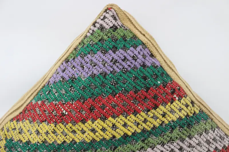 Kilim Pouf, zemin pufu, 24x24x6, zemin yastık örtüsü, işlemeli Kilim Poufs, bahçe pouf yastık kapağı, ev dekoru pufları SP606015 73 - 4