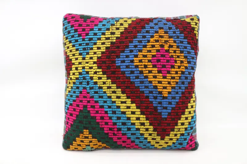 Kilim Pouf, zemin pufu, 24x24x6, zemin yastık örtüsü, işlemeli pouf, bahçe pouf yastık kapağı, ev dekoru pufları sp606015 64 - 2