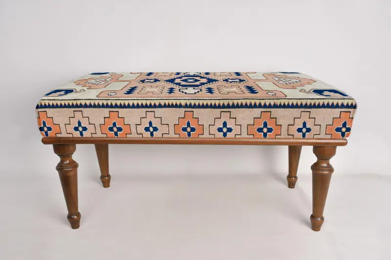 Osmanlı tezgah, döşemeli tezgah, Türk halı tezgahı, Kilim tezgahı, ev dekorasyonu tezgahı, el yapımı tezgah, kahve tezgahı, yemek masası tezgahı, - 5