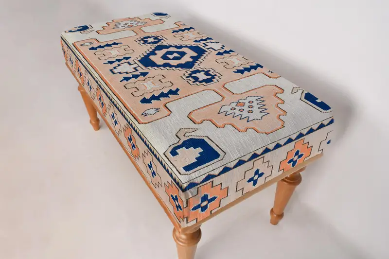 Osmanlı tezgah, döşemeli tezgah, Türk halı tezgahı, Kilim tezgahı, ev dekorasyonu tezgahı, el yapımı tezgah, kahve tezgahı, yemek masası tezgahı, - 6