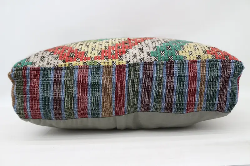 Kilim pouf, zemin pufu, 24x24x6, zemin yastık örtüsü, bahçe pouf yastık kapağı, işlemeli Kilim Pouf, ev dekoru pufları SP606015 107 - 5