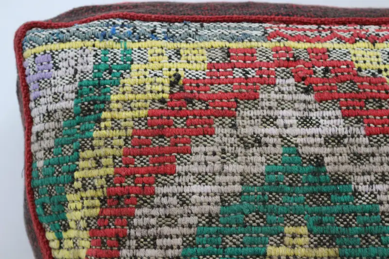 Kilim Pouf, zemin pufu, 24x24x6, zemin yastık örtüsü, bahçe pouf yastık kapağı, işlemeli Kilim Pouf, ev dekoru pufları SP606015 88 - 3