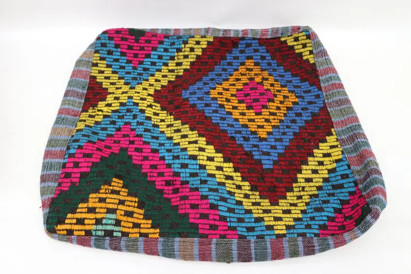 Kilim Pouf, zemin pufu, 24x24x6, zemin yastık örtüsü, işlemeli pouf, bahçe pouf yastık kapağı, ev dekoru pufları sp606015 64 - 6