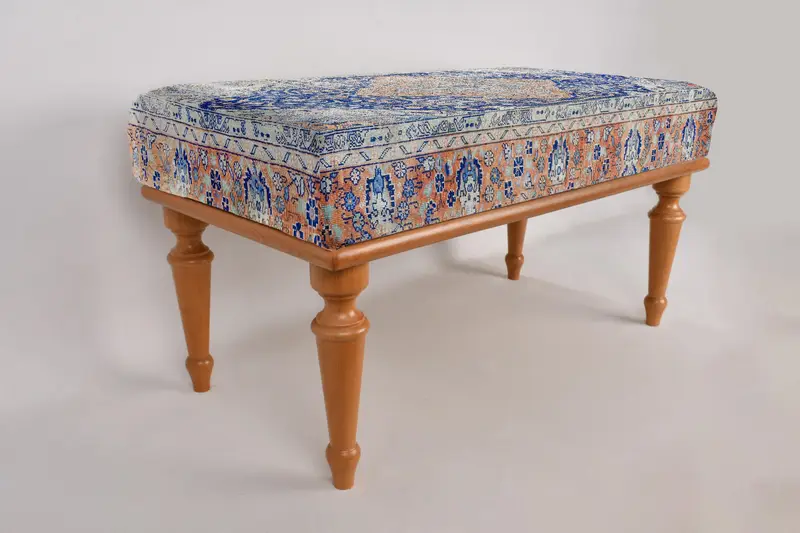 Oushak tezgahı, mavi tezgah, piyano tezgahı, osmanlı tezgah, döşemeli tezgah, Türk halı tezgahı, Kilim tezgahı, ev dekor tezgahı, el yapımı tezgah - 6