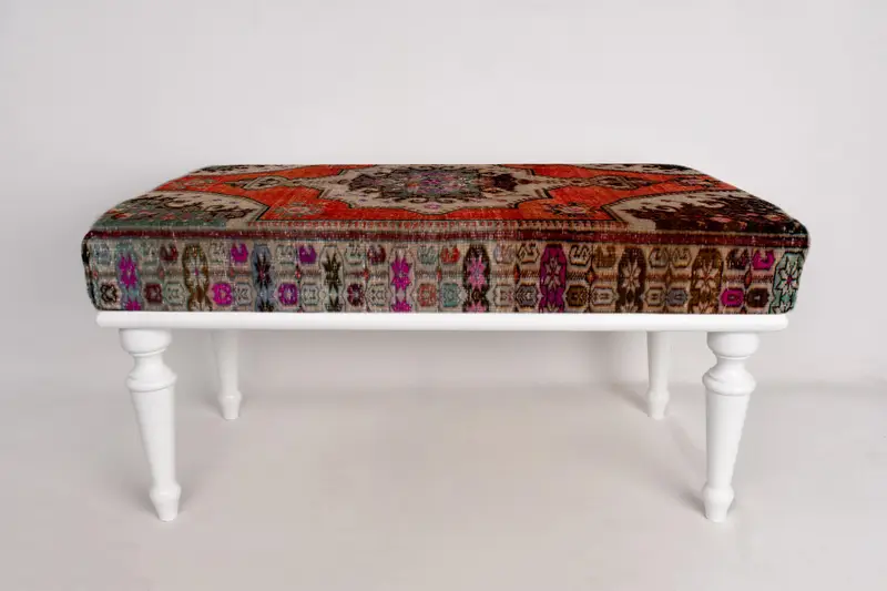 Kırmızı ve Kahverengi Tezgah, Madalyon Tezgahı, Osmanlı Tezgahı, Döşemeli Tezgah, Türk Halı Tezgahı, Kilim Tezgahı, Ev Dekor Tezgahı, El Yapımı Tezgah - 3
