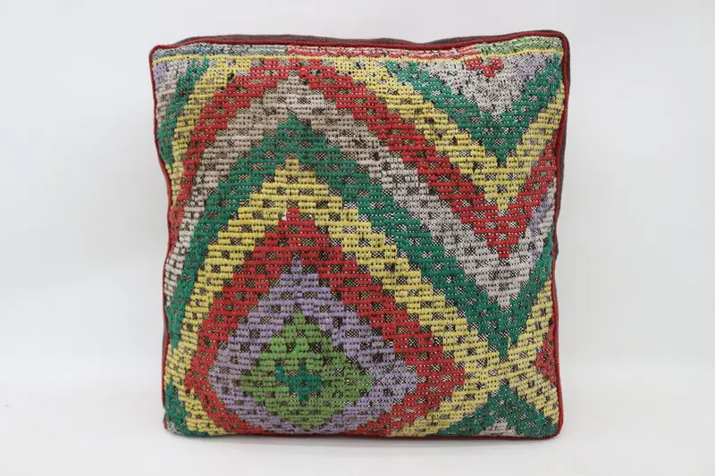 Kilim Pouf, zemin pufu, 24x24x6, zemin yastık örtüsü, bahçe pouf yastık kapağı, işlemeli Kilim Pouf, ev dekoru pufları SP606015 88 - 2