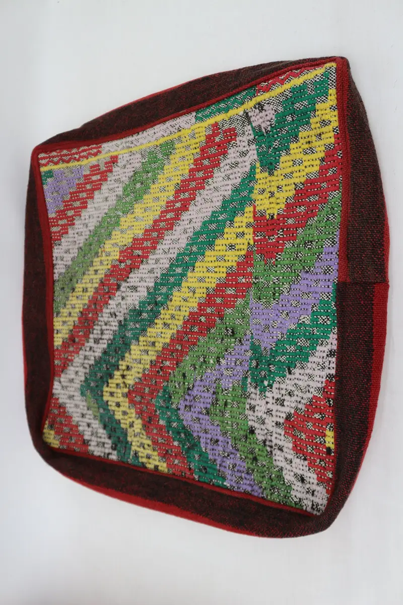 Kilim Pouf, zemin pufu, 24x24x6, zemin yastık örtüsü, işlemeli Kilim Pouf, bahçe pouf yastık kapağı, ev dekoru pufları SP606015 90 - 6